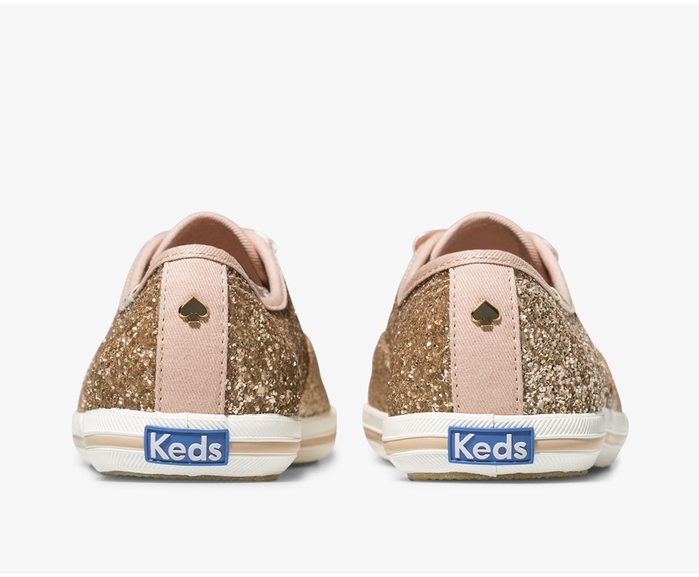 Zapatillas Keds Mujer Rosas Doradas - Kate Spade New York Champion Glitter - 915-EITGXB